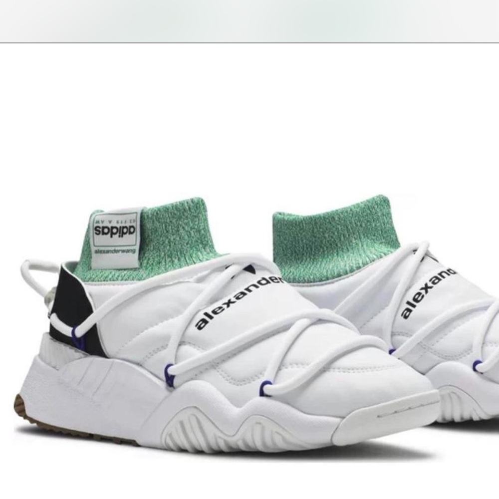 Alexander Wang Kids White and Mint Sneakers